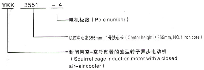 YKK系列(H355-1000)高压广南三相异步电机西安泰富西玛电机型号说明